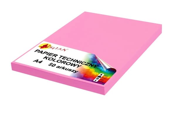 Teknisk papir A4 240g pink slik 50 ark