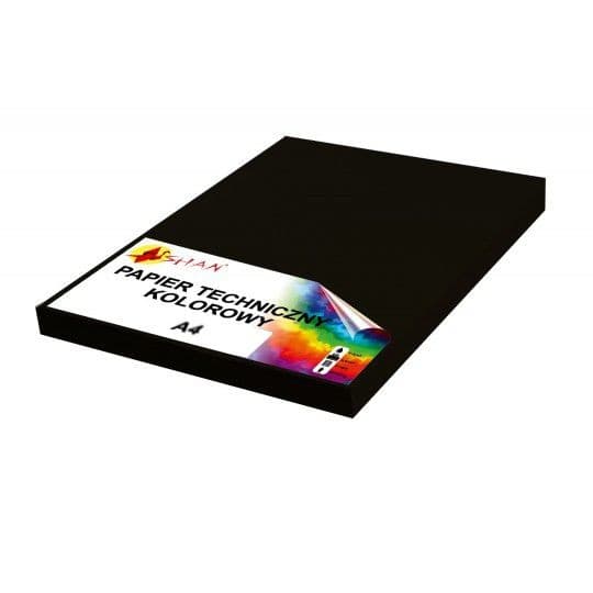 Tekninen paperi A4 180g musta 50 arkkia
