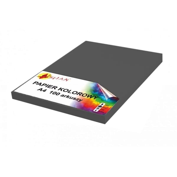 Färgat papper A4 120g grafit 100 ark