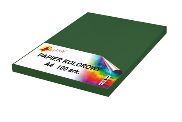 Farvet papir A4 120g mørkegrøn v2 100 ark
