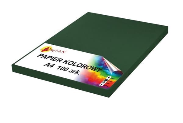 Farvet papir A4 120g mørkegrøn v3 100 ark