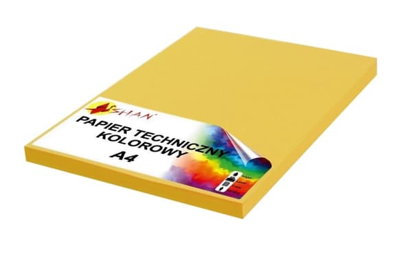 Teknisk papir A4 280g gul snavset 50 ark
