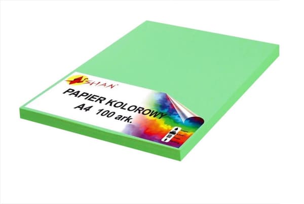 Färgat papper A4 100g limegrönt 100 ark