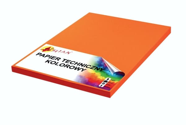 Teknisk papir A4 240g orange v3 50 ark