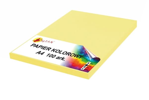 Färgat papper A4 80g gul pastell v2 100 ark