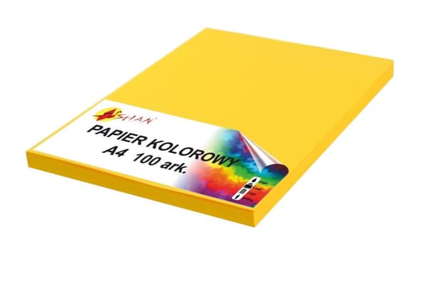 Farvet papir A4 80g gul solrig 100 ark