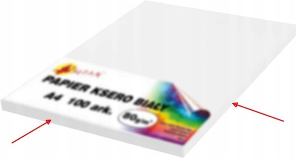 Teknisk papir A4 160g intens rød 50 ark