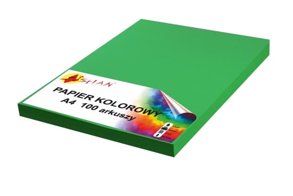 Farvet papir A4 100g intens grønt 100 ark