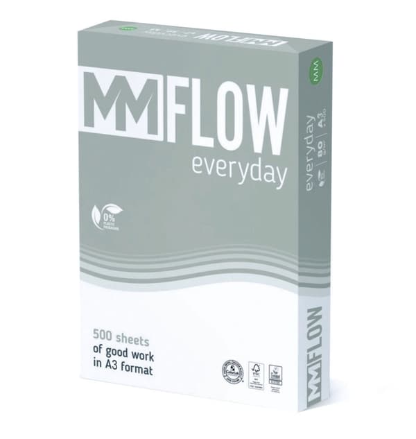 Flow hvidt kopipapir A3 80g/m2 500 ark