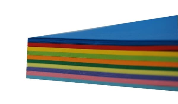 Tekniskt papper färgad Bristol kartong A4 MIX 160g - 220g 50 ark Shan