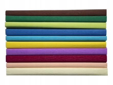 Skrynkligt silkespapper 25x200 cm 10 rullar 10 färger mix C Happy Color 3640-2521-MIX-C
