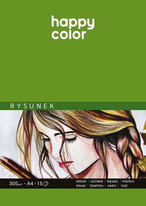 Piirustuslehtiö A4 15 arkkia Happy Color 300g/m2