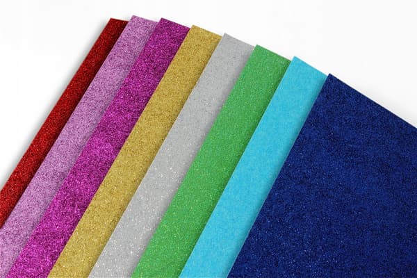 Glitterkartong Röd A4 210g /5st/ 208113