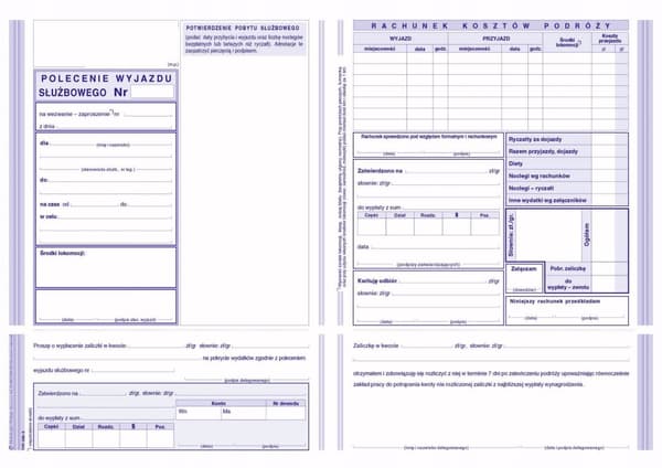 Työmatkan tilauslomake A5 /Offset/ Michalczyk 505-3