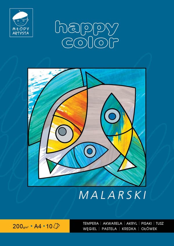 A4 Young Artist Painting Block 10 arkkia 200g Happy Color