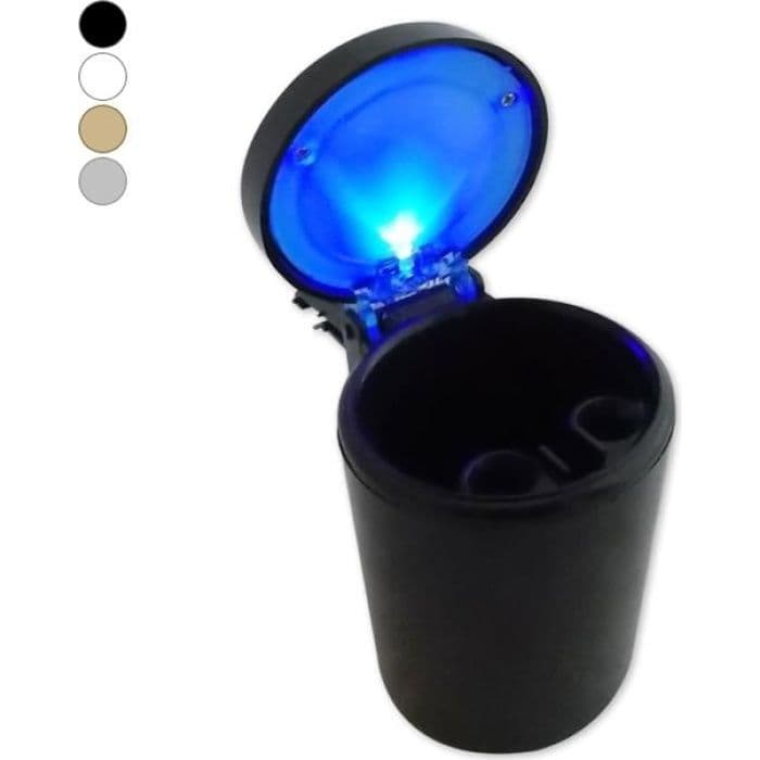 Belyst LED resaskfat för bil och 1 grå krok * Mått: 95 x 65 x 65 mm * Material: PVC * Belysning...