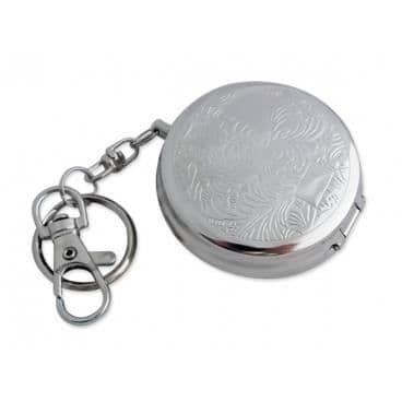 Lövgraverad bärbar askkopp i metall