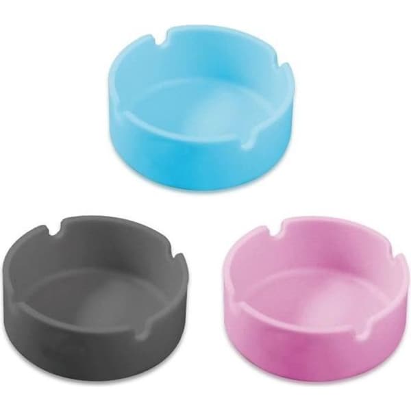 Fluorescerande okrossbar fosforescerande askkopp * Mått: 8 x 3,45 cm * Material: mycket resistent silikon * Färg: Slumpmässigt