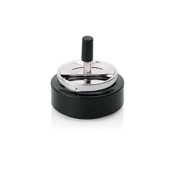 Tuhkakuppi, tuhkakuppi, kannellinen tuhkakuppi, tuhkakuppi spinnerillä - ruostumaton teräs, ⌀ 10 cm