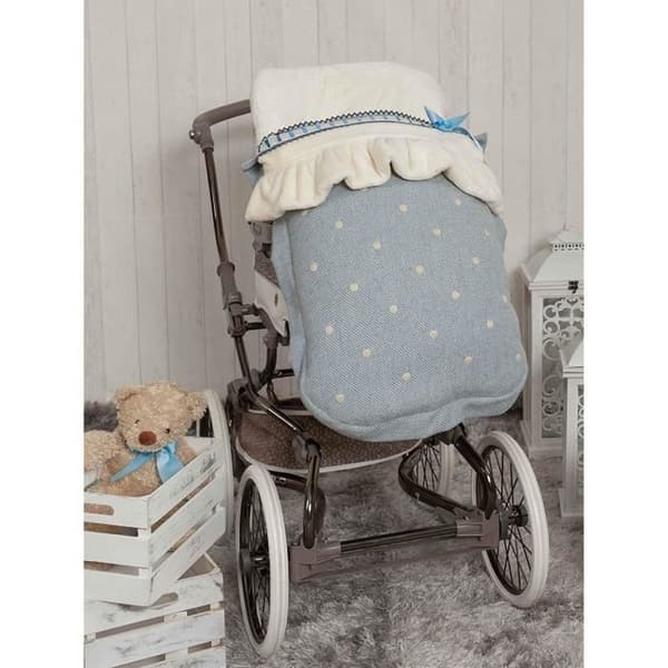 Babyline Caricias Barnvagn fotpåse blå - 8435439706865