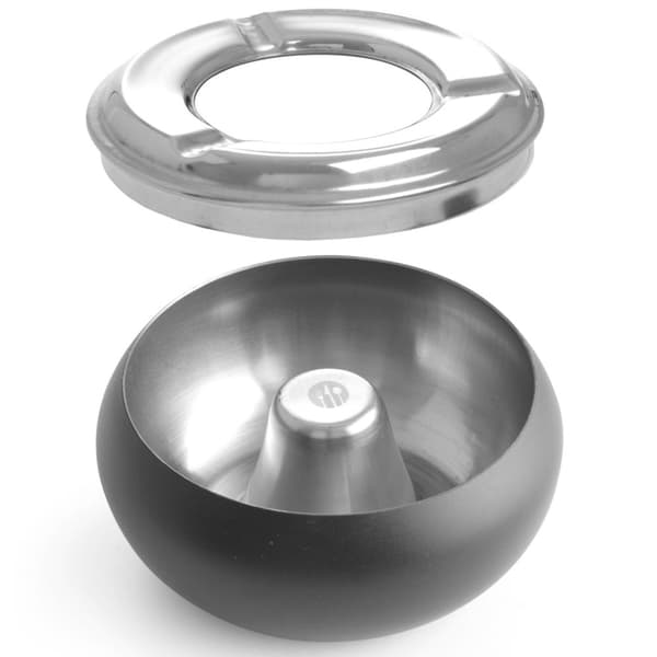 Askebæger med aftagelig kant, rustfrit stål, sort, diameter. 105 mm - Hendi 440230