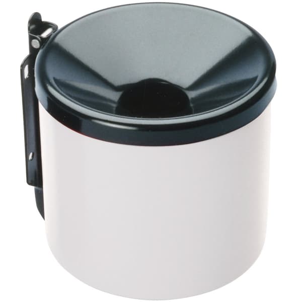 Självslocknande väggaskfat för inom- och utomhusbruk, vit diameter. 9 cm