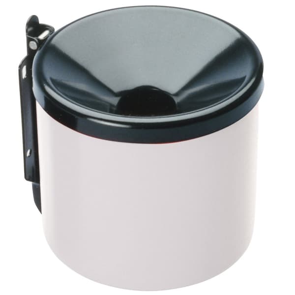 Självslocknande väggaskfat för inom- och utomhusbruk, vit diameter. 15 cm