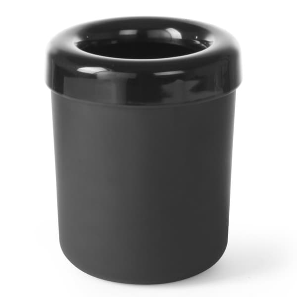 Pöytä roskakori tai ruokailuvälinesäiliö mustaa muovia, halkaisija. 130mm - Hendi 421574