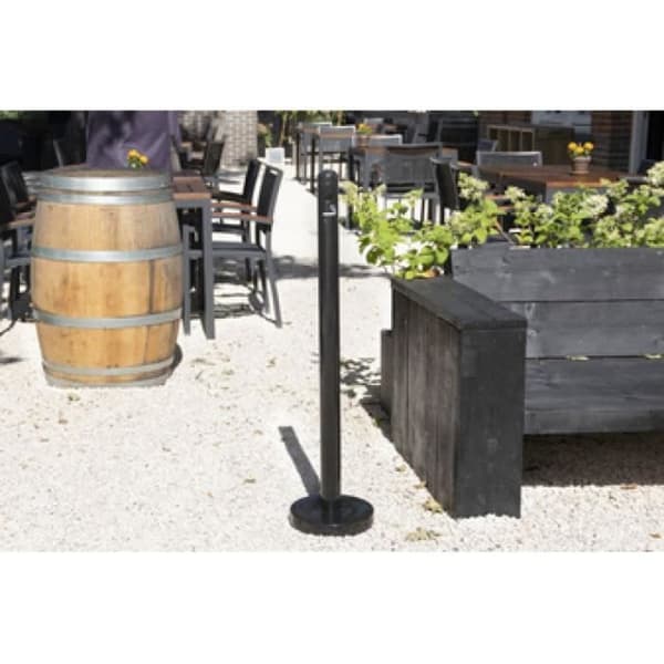 Securit Floor askkoppssystem SMOKER POLES - bas, svart 0,000000 Svart