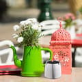 Miniatyrbild 2 av 6: Relaxdays Askkopp, rostfritt stål, för utomhus- och inomhusbruk, halkfri, vindresistent, HxD: 7,5 x 8 cm, silverfärgad