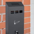 Miniatyrbild 5 av 6: Relaxdays Väggaskopp, låsbar, metall (järn), H x B x D: 32,5 x 15 x 6 cm, för utomhusbruk, antracit