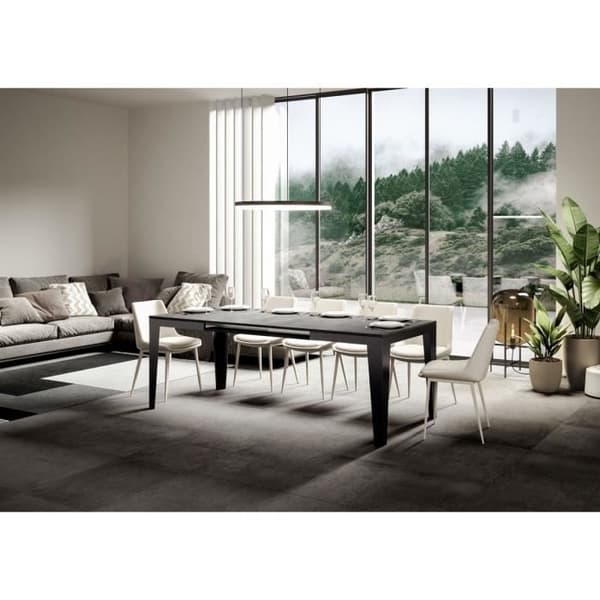 Bord Flame Evolution Cement Skiva 90x180 Lång 284 Antracit ram