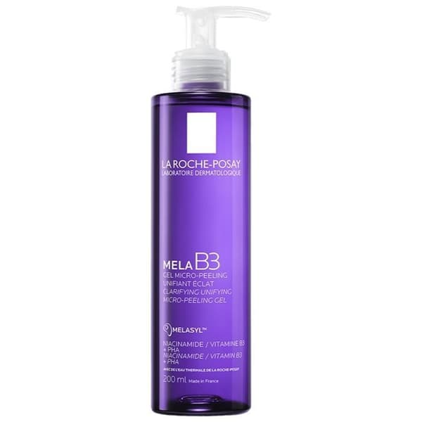Gel Mikro-Peeling Anti-Fläckar - La Roche-Posay - Mela B3 - 200 ml - 10% Niacinamid - Utan parfym