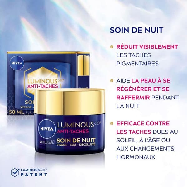 Anti-aging och anti-fläckar paket - NIVEA - Daglig vård + Nattkräm - CELLULAR LUMINOUS630