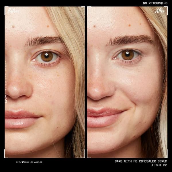 Korrigerande serum - NYX PROFESSIONAL MAKEUP - Bare With Me - Naturlig finish - Medium täckning - Ljus nyans (02)
