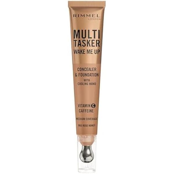 Concealer &amp; Foundation - RIMMEL - 65 - Rosenhonung - 20ml - Koffeininfunderad - Ljusande