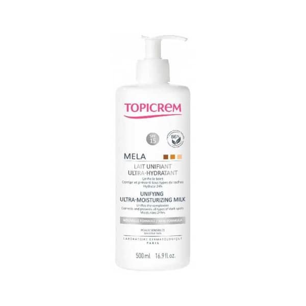 Topicrem Mela Lait Unifiant SPF15 Ultra Hydratant 500Ml