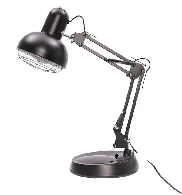 Infrarød Varmlampe, Justerbar Arm, Moderne Design,sort