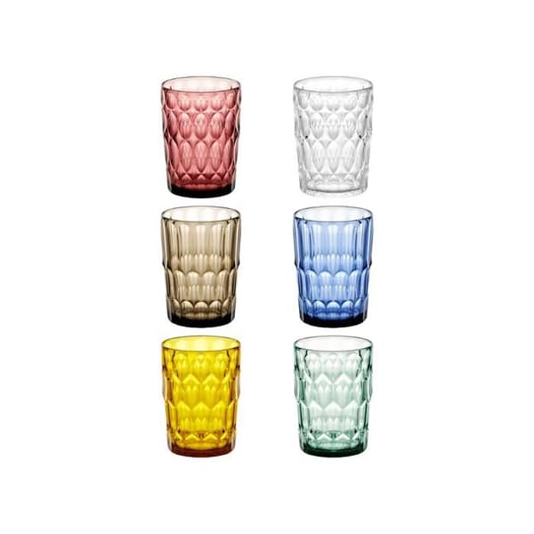 SET 6 HÖGA GLAS 'VANITY' MIX AV FÄRGER GUZZINI