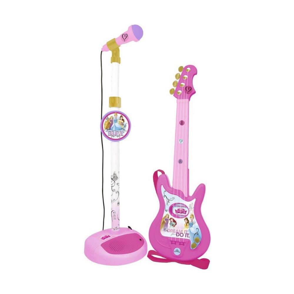 Gitarr för barn Reig Mikrofon Rosa Disneyprinsessa