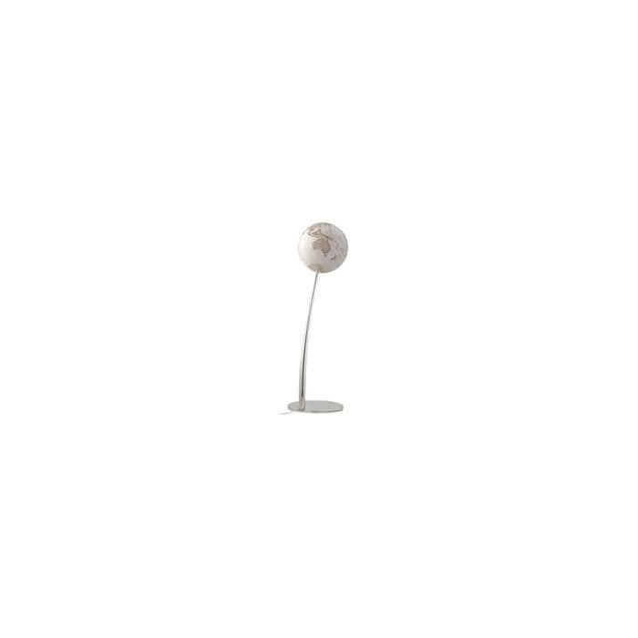 Golvlampa Globe Iron Executive på fot i rostfritt stål 110cm