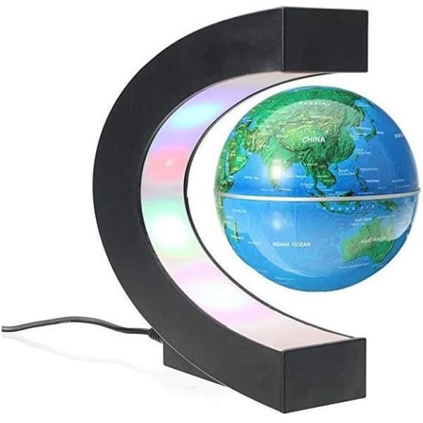 Magnetisk flytande lysande jordklot - Kreativ - Blå - C-formad bas - Dekoration