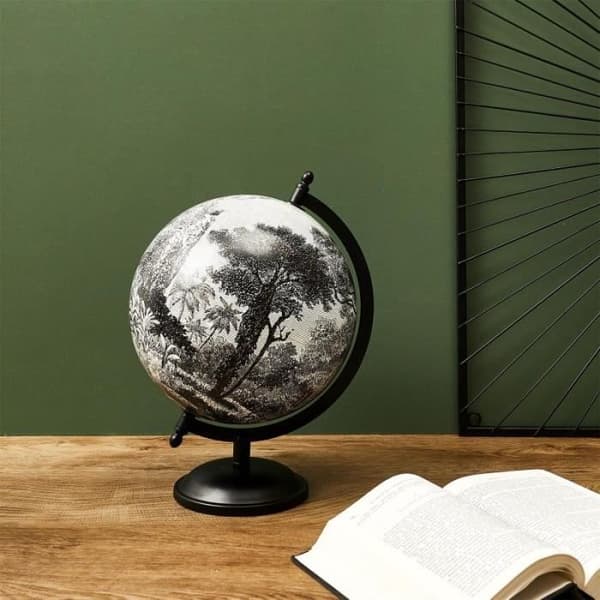 Globe Terrestre - PARIS PRIX - Svart skog 31cm - Metall &amp; PVC - Vintage &amp; Retro stil