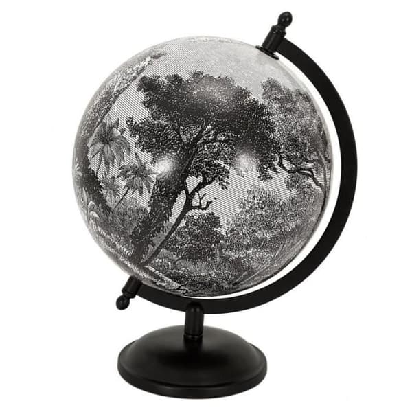 Globe Terrestre - PARIS PRIX - Svart skog 31cm - Metall &amp; PVC - Vintage &amp; Retro stil