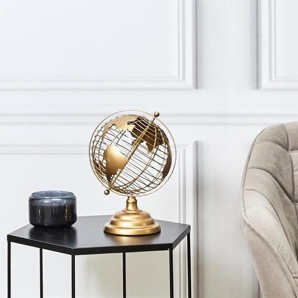 Globe Terrestre Dekor i Metall 'Världen' 28cm Guld - Paris Pris - Inredning