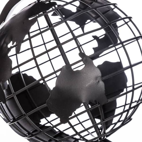 Metallglob - Atmosphera - Svart - H. 27 cm - L. 18,5 cm - Järn
