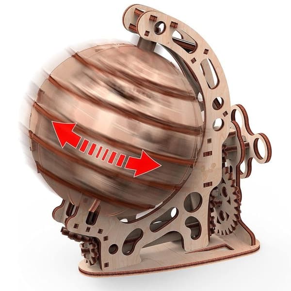Maquette Glob Jorden - Mr. PlayWood - 125 bitar - Trä - 17,5 x 18,5 cm - 3D Pussel