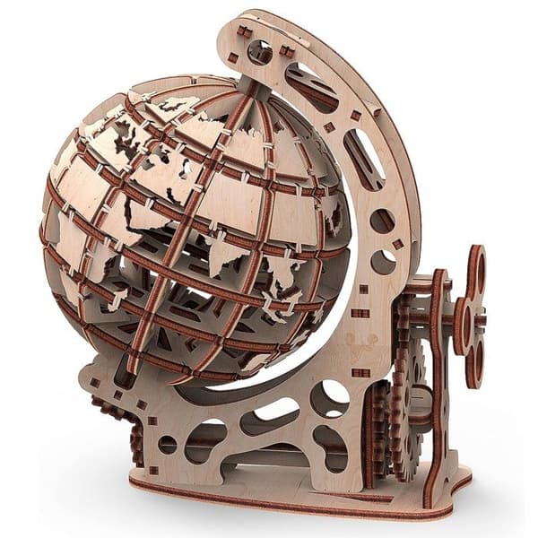 Maquette Glob Jorden - Mr. PlayWood - 125 bitar - Trä - 17,5 x 18,5 cm - 3D Pussel