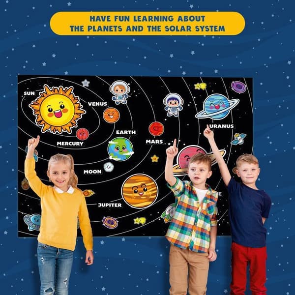 Astronomi | Montessori-leksak med figurer | Big Minds - Upptäck solsystemet barn |
