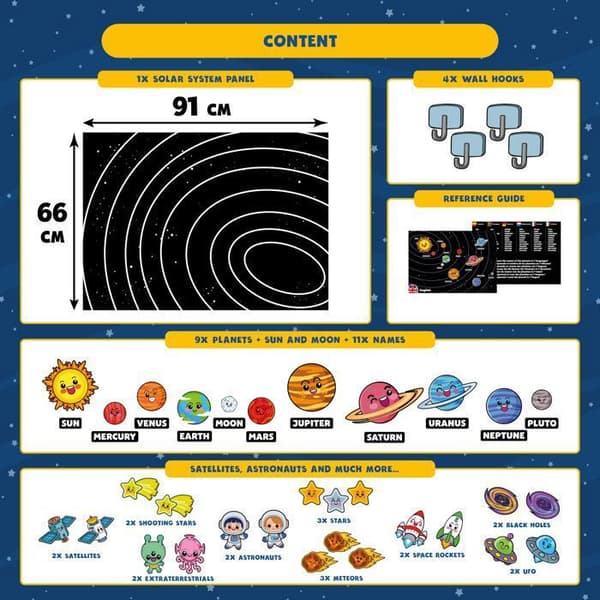 Astronomi | Montessori-leksak med figurer | Big Minds - Upptäck solsystemet barn |